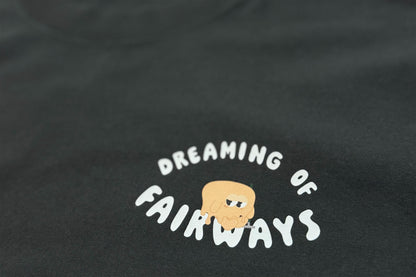 "DREAMING OF FAIRWAYS" FADED BLACK TEE